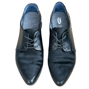 Dr. Scholl’s Women’s Black Oxford Shoes Size 7.5 Cow Hair Comfort Flats
